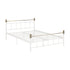 Marlborough 4FT6 Bed - White/Antique Brass